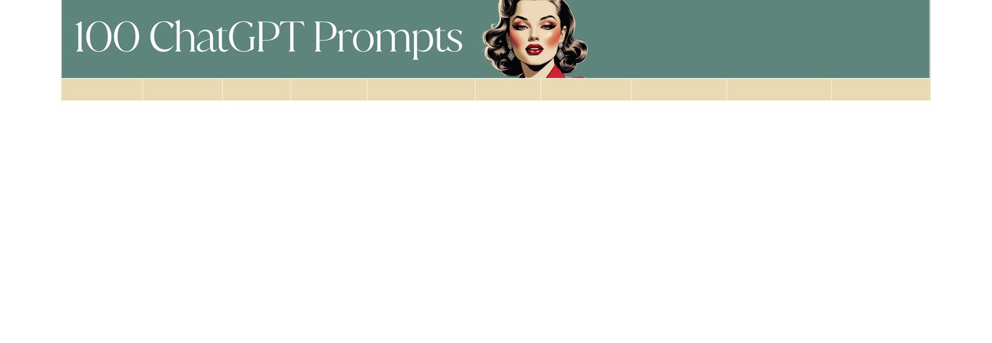 Spark β’ Launch β’ Hacks β The 100 Prompt Canva Sheet